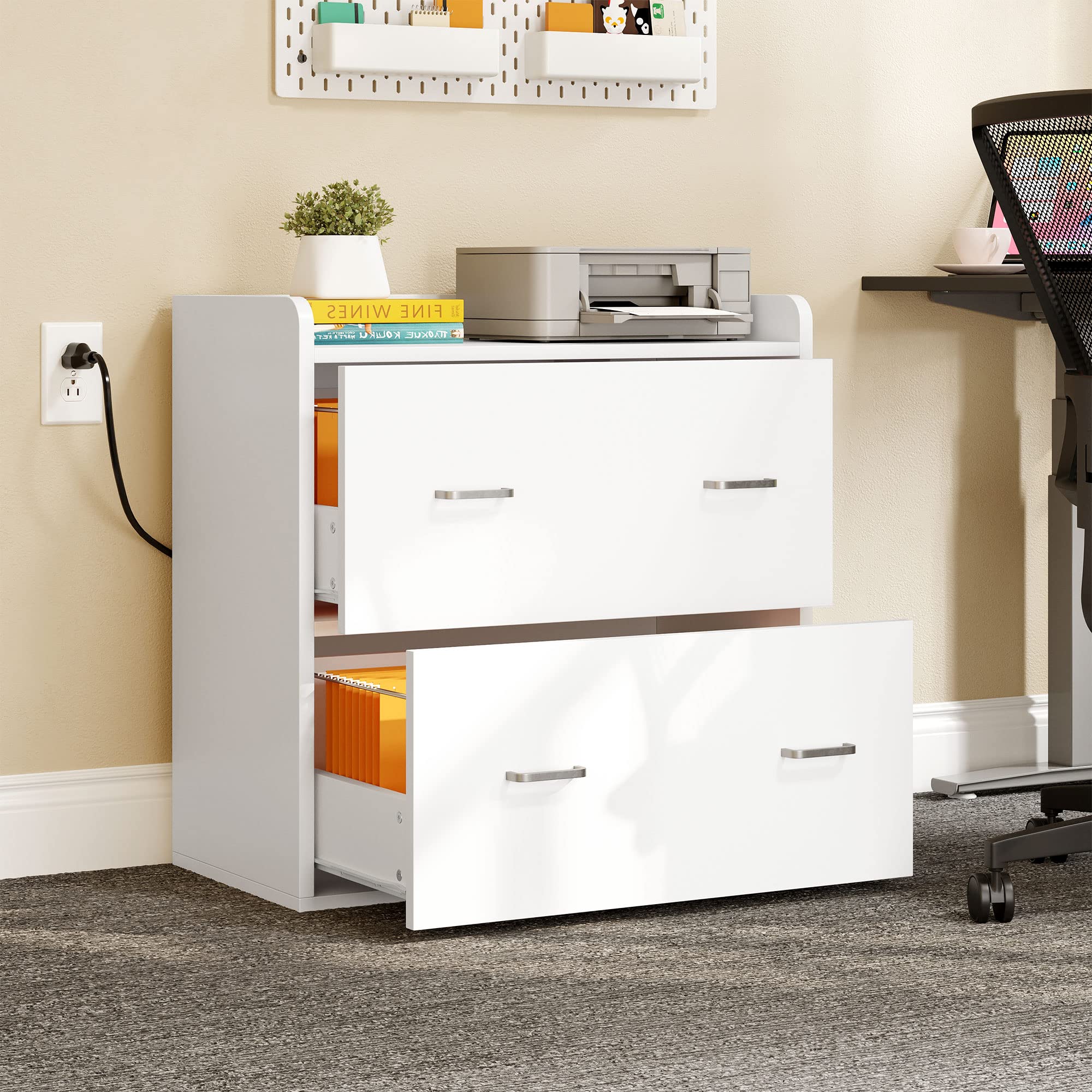Amazon.com: YITAHOME 2 Drawer File Cabinet with Charging Station